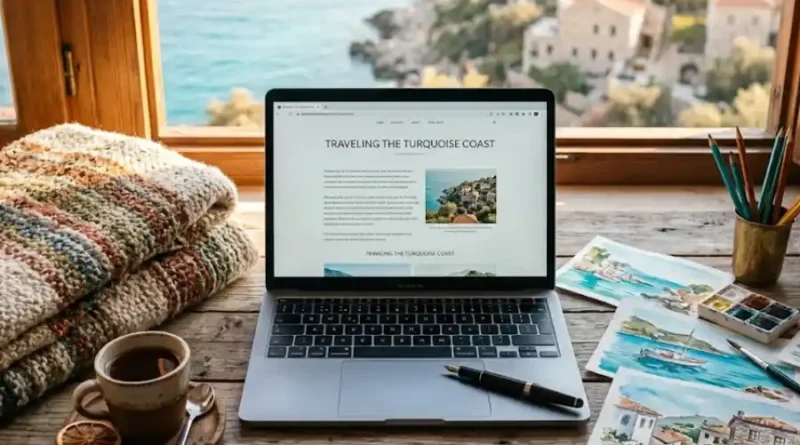 Merfez: What It Means, Why It's Trending, and How To Use It in 2026 1 Merfez concept showing a Mediterranean coastal view with handcrafted textiles and creative workspace elements